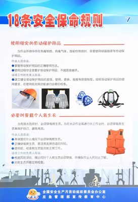 安全文化理念與安全生產(chǎn)保命規(guī)則科普掛圖 | 勞動保護(hù)用品銷售指南